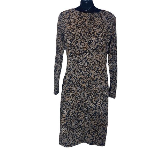 Peruvian connection women’s small long sleeve midi dress Bloomcore earthy eco - Picture 4 of 6